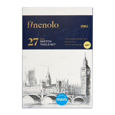 Набор художественный для скетчинга Deli 'Finenolo' 27пр в пенале-свитке