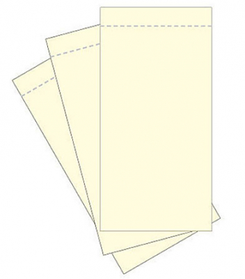 Сменный блок для бизнес-органайзера Filofax  Flex Pocket Блокнот 3шт х14л без линовки с перфорацией белый
