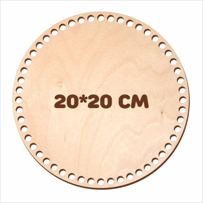 Заготовка для декорирования деревянная Панно с перфорацией Круг d-20см фанера