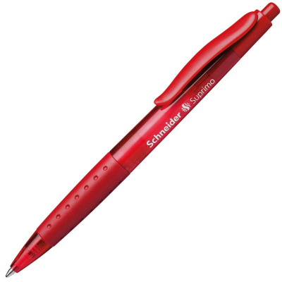 Ручка шариковая автоматическая Schneider 1.0мм Suprimo с резиновой манжетой красная