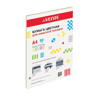 Бумага цветная Mix A4 deVENTE  80г Пастельные цвета  5цв х  4л