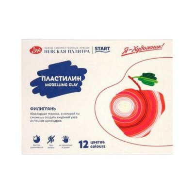 Пластилин 12цв&nbsp;&nbsp;240г Невская палитра Я - Художник! со стеком картонной коробке