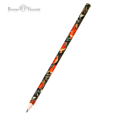 Карандаш BrunoVisconti® 'Flora' HB трехгранный корпус 'Гранат'