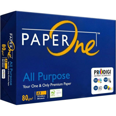 Бумага для офисной техники A3 класс-A 'PaperOne™ All Purpose' 80г/500л белизна-168% непрозрачность-95% толщина-110мкм