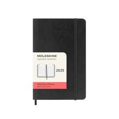 Ежедневник 2025 A6 Moleskine® Classic Soft Pocket 400стр гибкая обложка на резиновой застежке черный