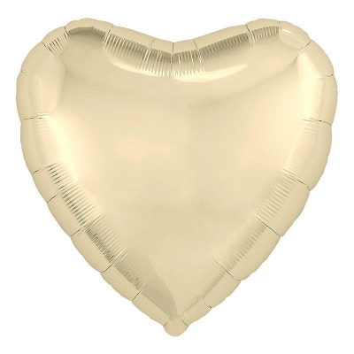 Шар воздушный фольгированный Сердце Шампань Agura 48см