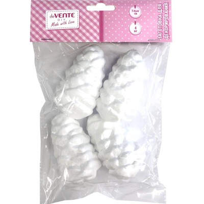 Заготовка для декорирования из пенопласта deVENTE 'Шишка'  7.4х4.0см 4шт