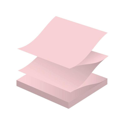 Липкий Z-блок 76х76мм Attache 100л розовый