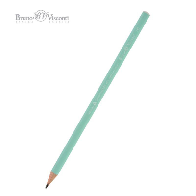 Карандаш BrunoVisconti® 'GraphixZefir' HB трехгранный корпус 'Мятный'