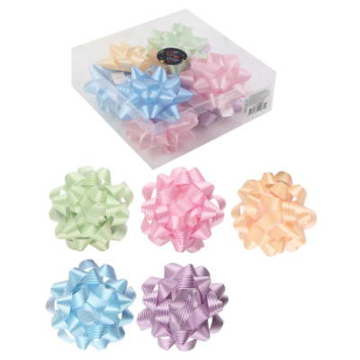 Бант декоративный  96мм пастельный ассорти полипропилен