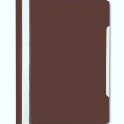 Скоросшиватель пластиковый A4 Бюрократ 160/120мкм глянцевый коричневый