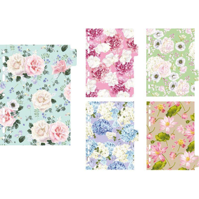 Разделители для тетради на кольцах A5&nbsp;&nbsp;5л deVENTE 'Bloom Garden' картон