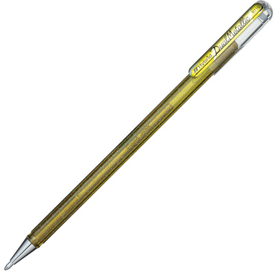 Ручка гелевая Pentel 1.0мм Hybrid Dual Metallic чернила 'хамелеон' золото