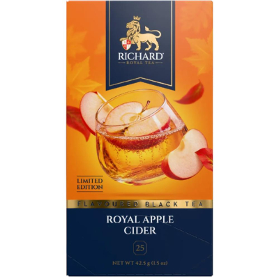 Чай Richard черный 'Royal Apple Cider' индийский с яблоком и листьями ежевики 25пак х 2г