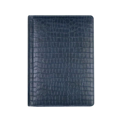 Алфавитная книжка A5&nbsp;&nbsp;64л deVENTE 'Wild' тонированный блок с вырубкой искусственная кожа синяя