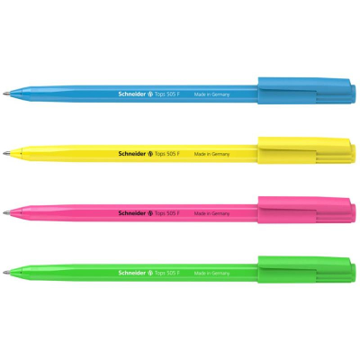 Ручка шариковая Schneider 0.8мм Tops 505 F 'Candy' цвет корпуса ассорти одноразовая синяя