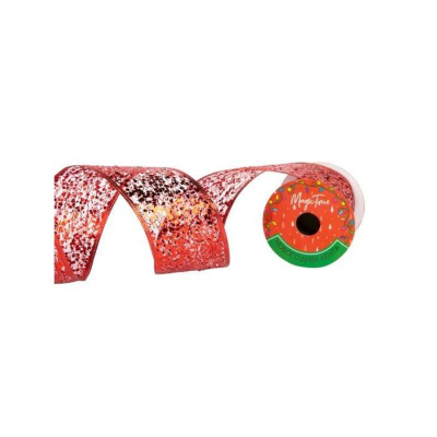 Лента  63мм х2.7м для декорирования красная