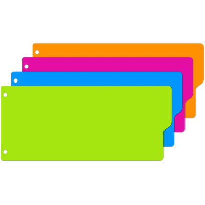 Разделительные полоски цветные 10х24см&nbsp;&nbsp;4цв х3шт пластиковые 500мкм&nbsp;&nbsp;Attache Selection