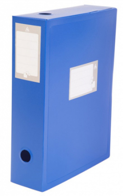 Короб архивный пластиковый A4 100мм Бюрократ 0.8мм синий