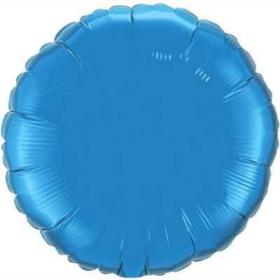 Шар воздушный фольгированный Круг синий Flex Metal 48см