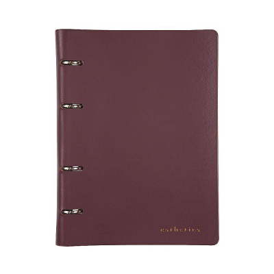 Тетрадь A5&nbsp;&nbsp;80л клетка на кольцах deVENTE 'Esthetics' гибкая обложка искусственная кожа бургунди