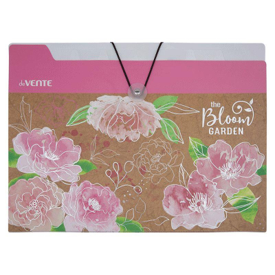 Папка A4   8 отделений deVENTE 'Bloom Garden' Red на резиновой застежке