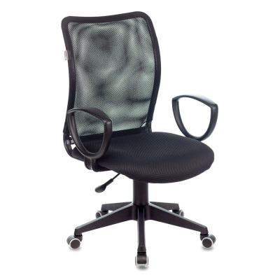 Кресло офисное Бюрократ  599 сетчатая спинка ткань черное