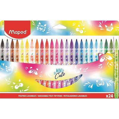 Фломастеры&nbsp;&nbsp;24цв Maped 'Mini Cute' в картонной коробке