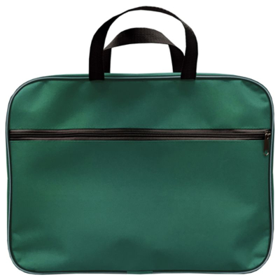 Папка-портфель Lamark 34х26х7см 1 отдел на молнии 1 карман нейлон зеленая