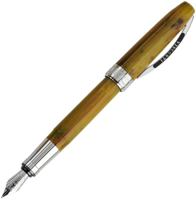 Ручка перьевая Visconti Van Gogh 2011 желтая смола отделка хром перо сталь Fine
