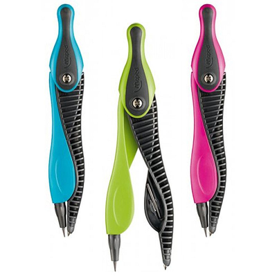 Циркуль пластиковый Maped Kid'z 13см с грифелем 2мм с безопасной иглой цвета ассорти