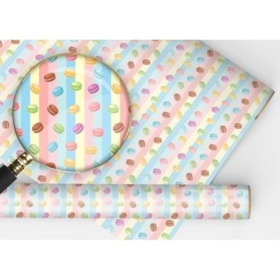 Бумага упаковочная&nbsp;&nbsp;67.4х97.4см 'Разноцветные макарони'