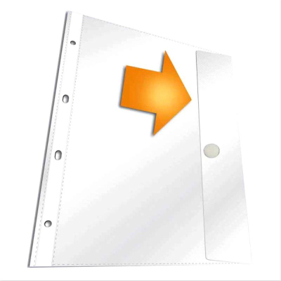 Мультифора с вертикальным клапаном на липучке A4 140мкм A4+ глянцевая&nbsp;&nbsp;10шт deVENTE