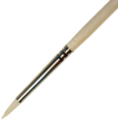 Кисть щетина круглая Сонет № 2 (4мм) лакированная ручка 25см