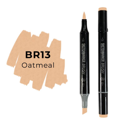 Маркер художественный спиртовой Sketchmarker Brush овсянка двусторонний