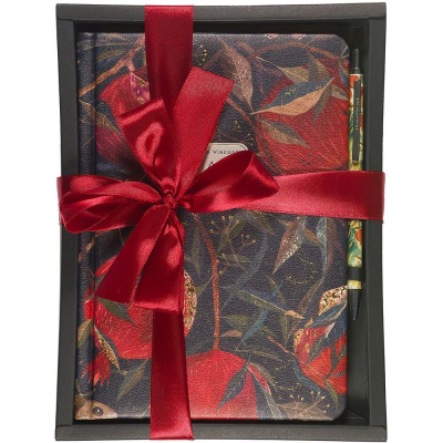 Набор Ежедневник A5 BrunoVisconti® 256стр 'Flora' Гранат +шариковая ручка 'Felicita'