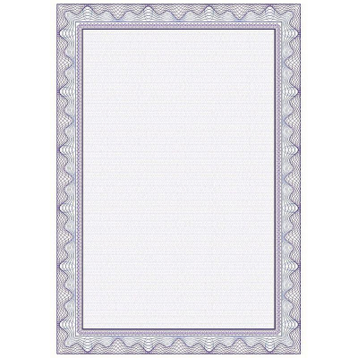 Сертификат A4 Attache с водяными знаками рамка 'Фиолетовая' 100г/м²&nbsp;&nbsp;50л