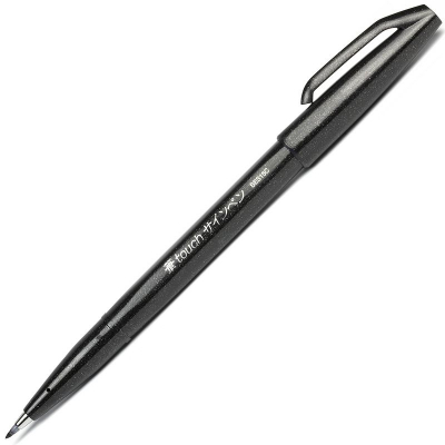 Ручка-кисточка капиллярная художественная Pentel Arts Brush Sign Pen черная