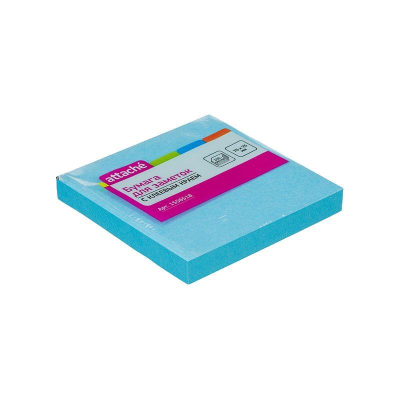 Липкий блок&nbsp;&nbsp;76х 76мм Attache 100л&nbsp;&nbsp;неон голубой