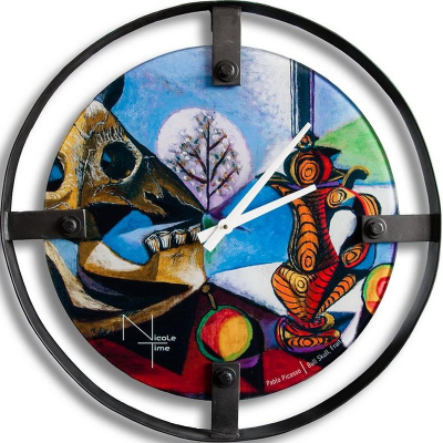 Часы настенные Салют Дизайнерские NicoleTime металл/стекло d-61см 'Picasso Loft' белые стрелки