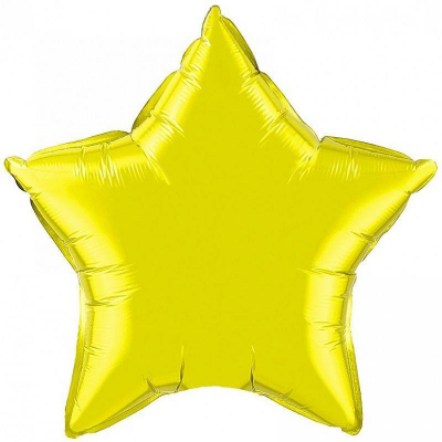 Шар воздушный фольгированный Звезда золото Flex Metal 10см