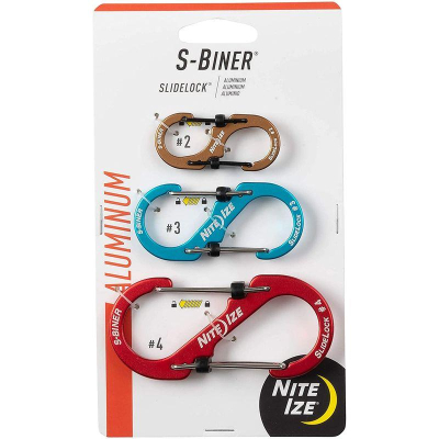 Карабин алюминиевый с блокировкой Nite Ize S-Biner® SlideLock® набор 2 3 4