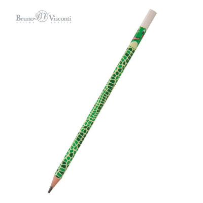 Карандаш BrunoVisconti® 'ArtGraphix' HB трехгранный полимерный корпус 'Крокодил'