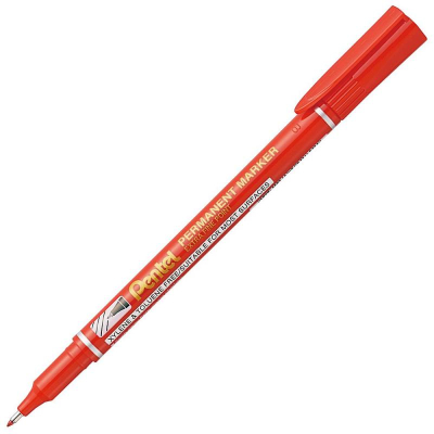 Маркер перманентный Pentel круглый  1.6мм Extra Fine Point красный