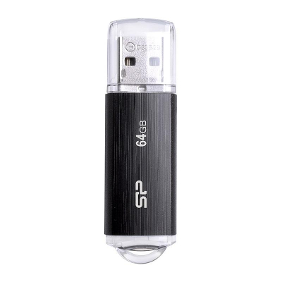 Флэш-драйв&nbsp;&nbsp;64Gb Silicon Power Ultima II i-Series Black металлический корпус