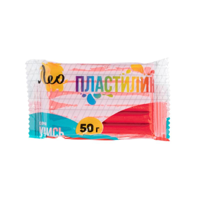 Пластилин в брусках Лео 'Учись'  50г черный