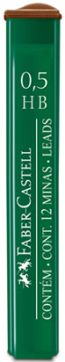 Грифель 0.5мм HB Faber-Castell Polymer 12шт