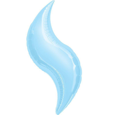 Шар воздушный фольгированный Зигзаг голубой Anagram 91х33см