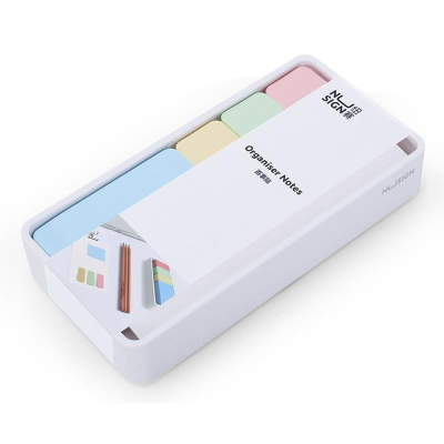 Диспенсер для липкого блока Deli 'Nusign' 70х 52мм х150л/52х 24мм&nbsp;&nbsp;3цв х150л белый