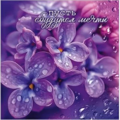 Бирка для упаковки картонная 70х70мм 'Пусть сбудутся мечты'